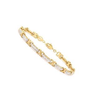 0.27 ctw Diamond and 18K Gold Plated Designer Bracelet